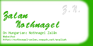 zalan nothnagel business card